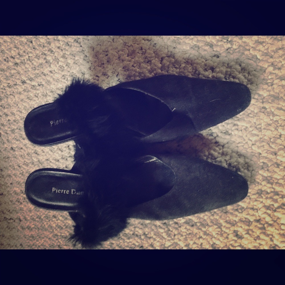 Pierre Dumas slip on fluffy shoe.
